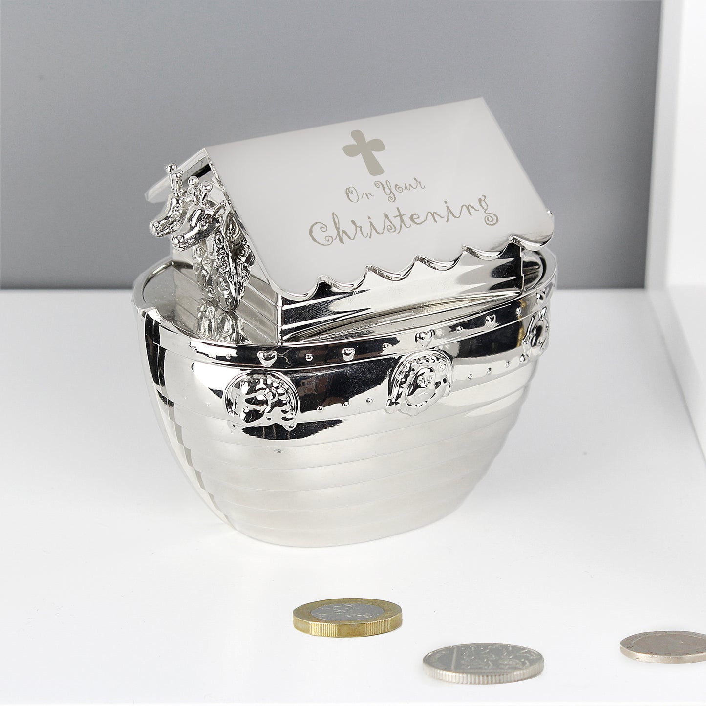 Noahs Ark Cross Money Box