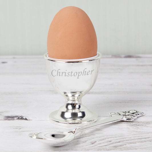 Silver Egg Cup & Spoon