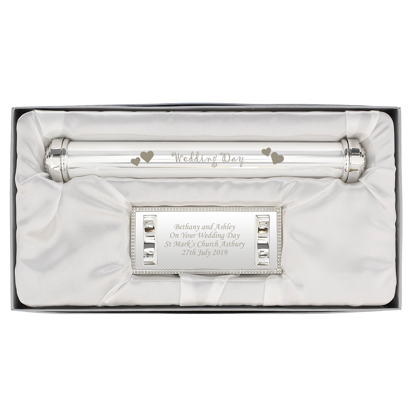 Wedding Day Silver Plated Certificate Holder