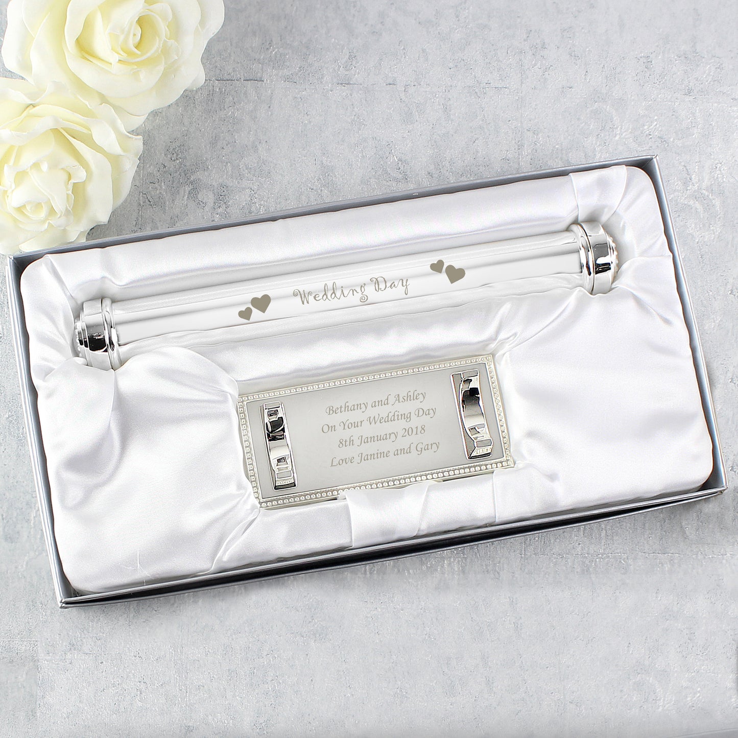 Wedding Day Silver Plated Certificate Holder