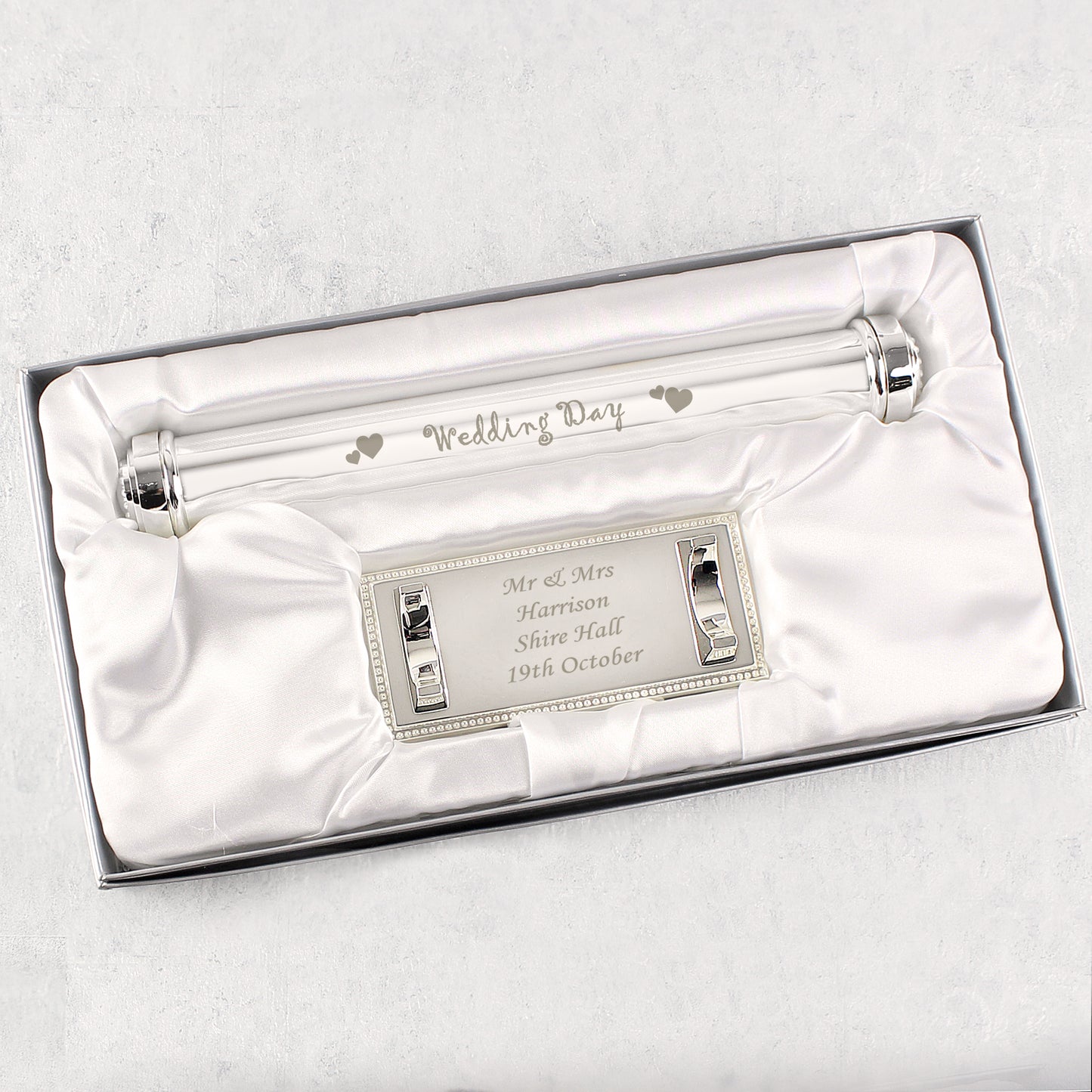 Wedding Day Silver Plated Certificate Holder