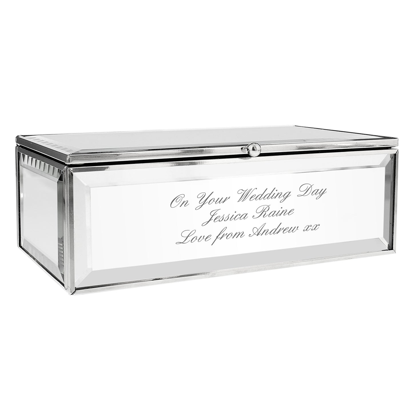 Any Message Mirrored Jewellery Box