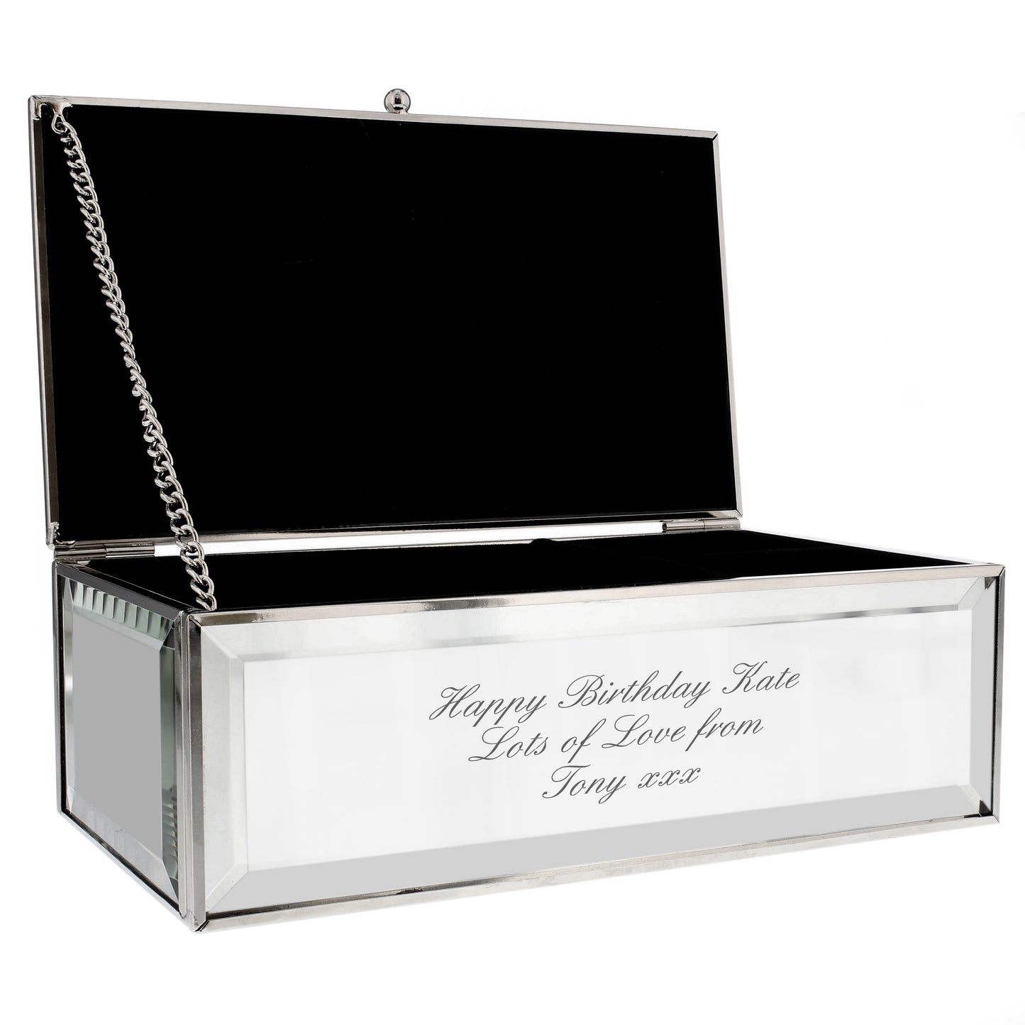 Any Message Mirrored Jewellery Box