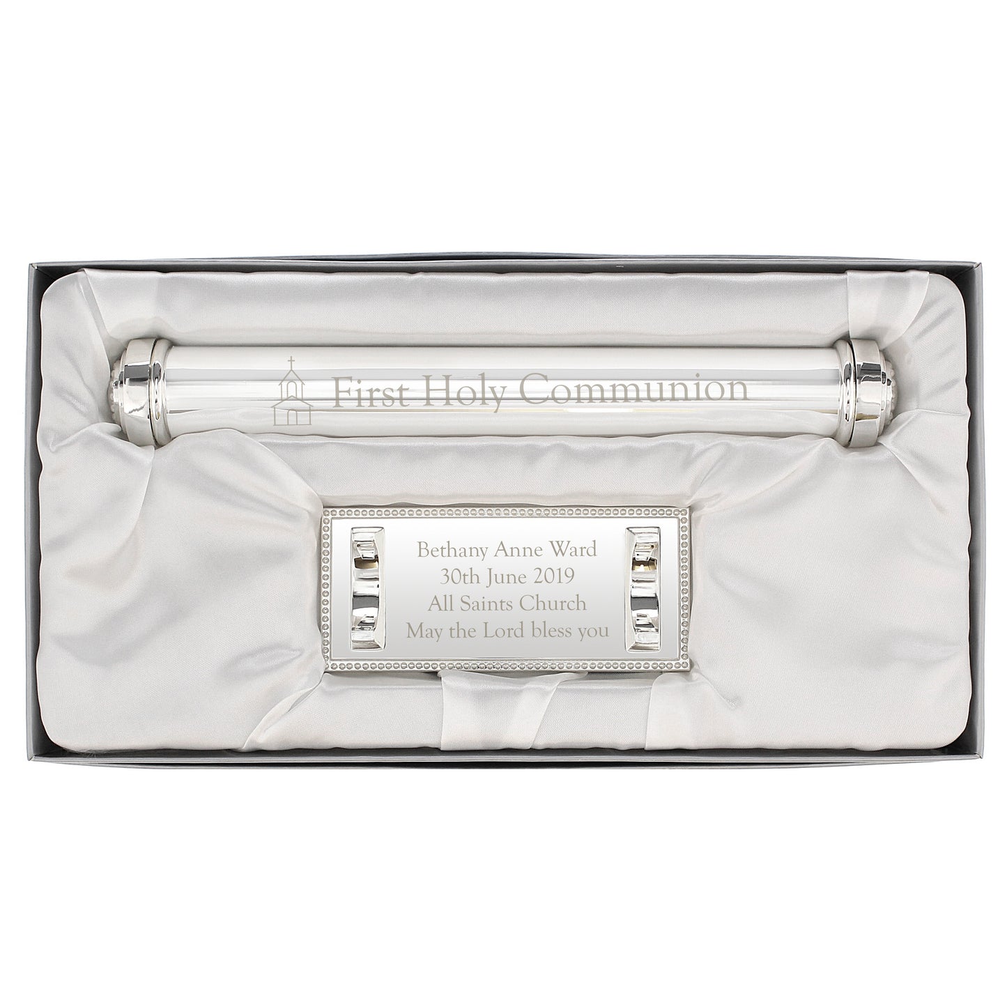 First Holy Communion Silver Plated Certificate Holder