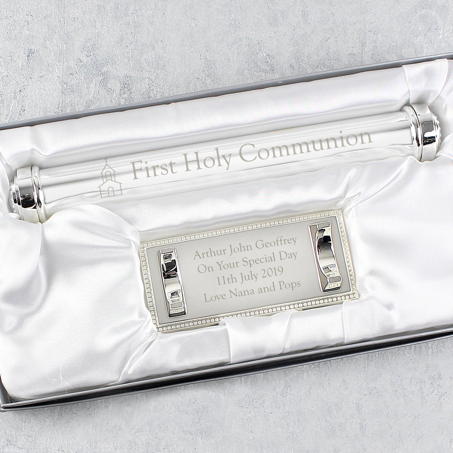 First Holy Communion Silver Plated Certificate Holder