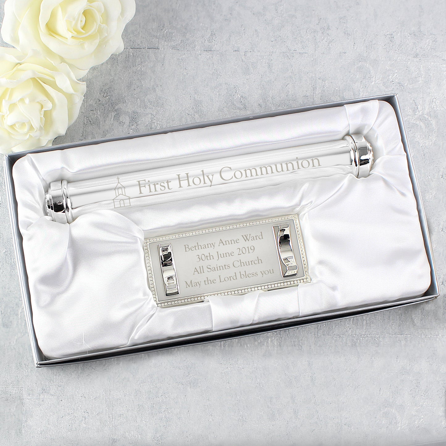 First Holy Communion Silver Plated Certificate Holder