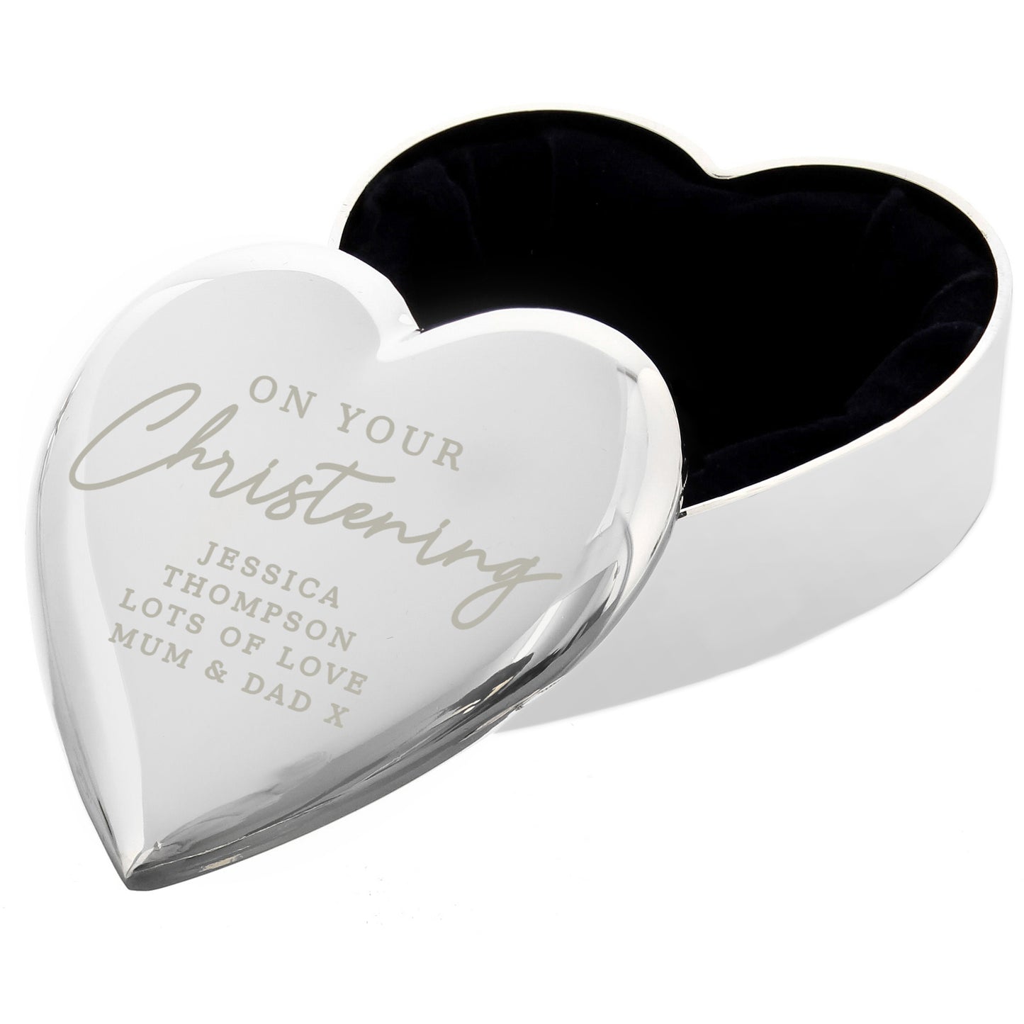 Christening Heart Trinket Box