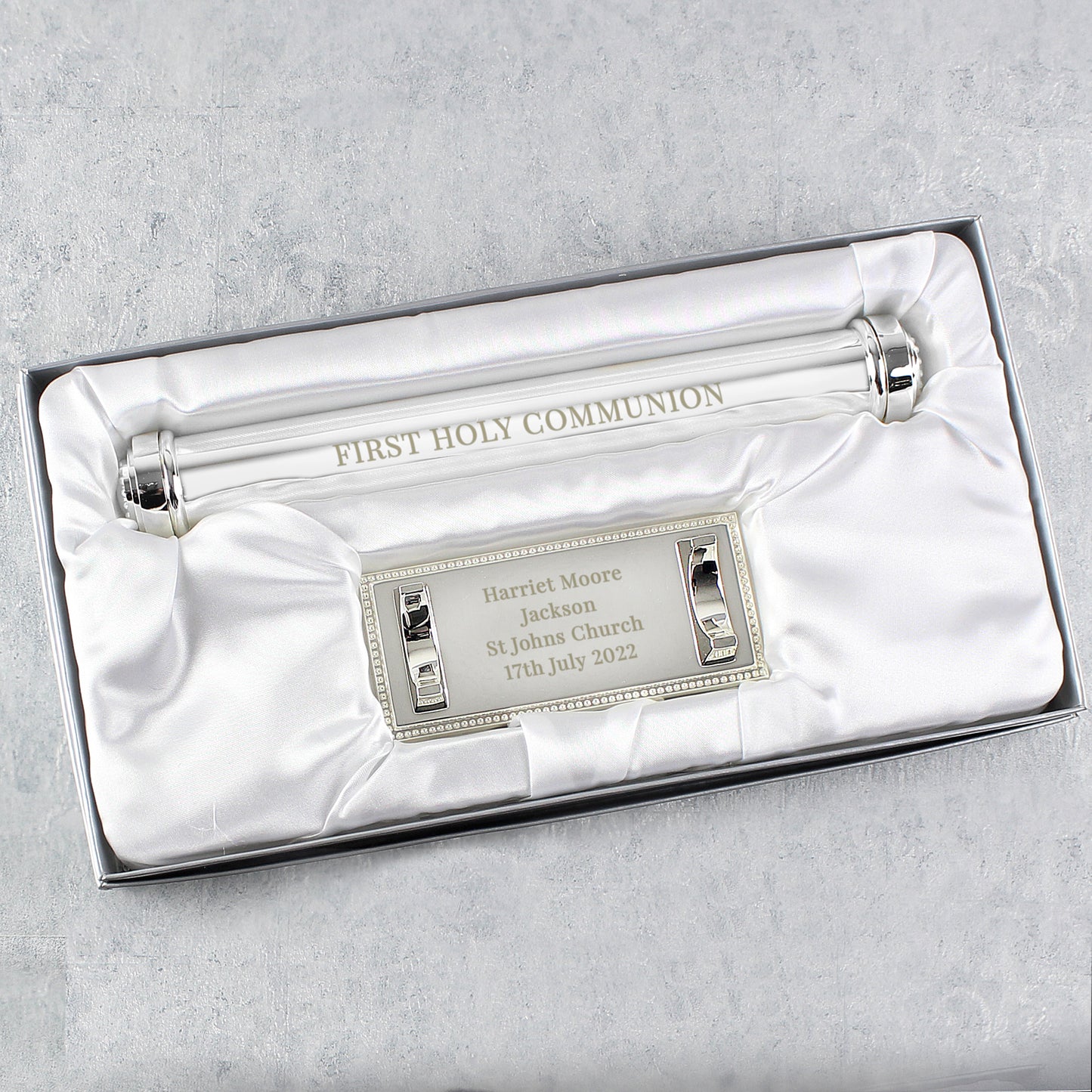 Free Text Silver Plated Certificate Holder