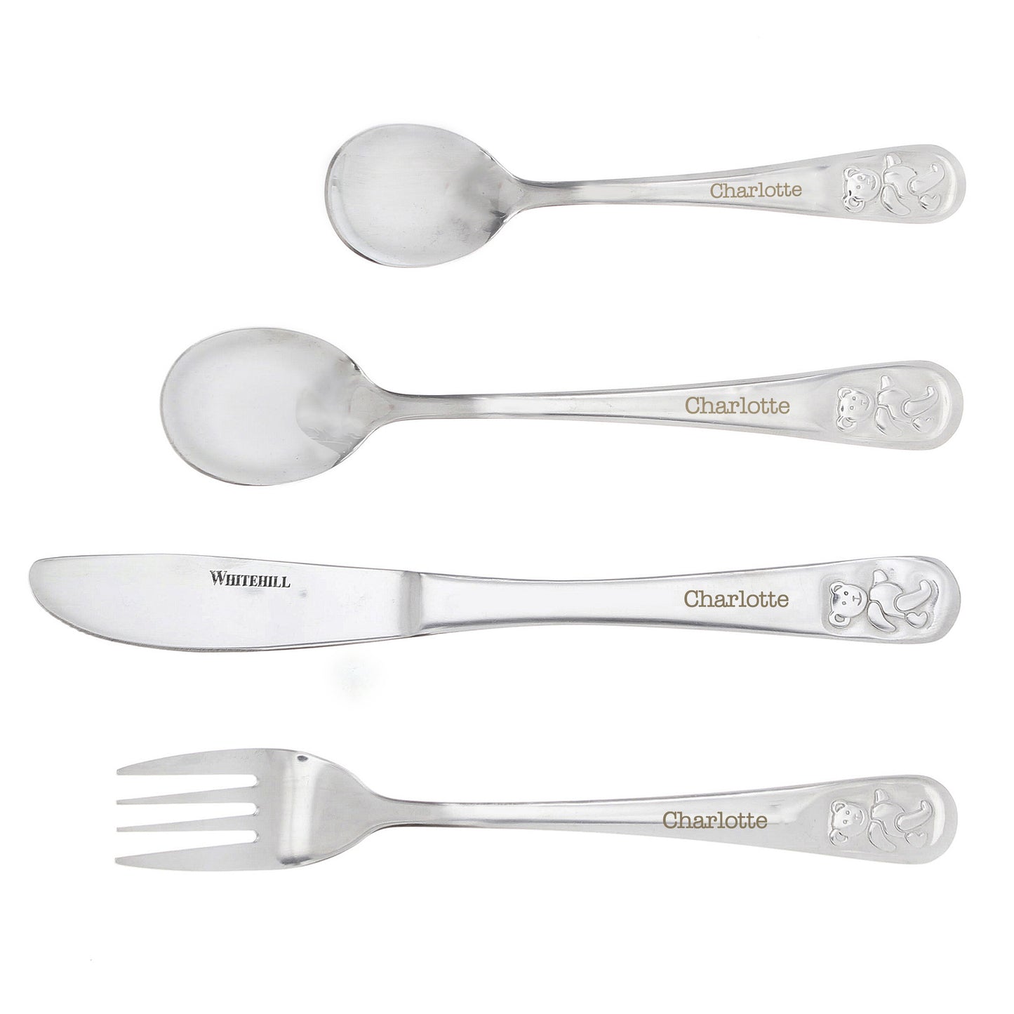 Teddy 4 Piece Embossed Cutlery Set