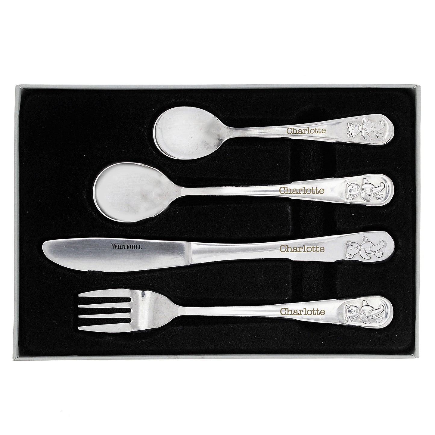 Teddy 4 Piece Embossed Cutlery Set