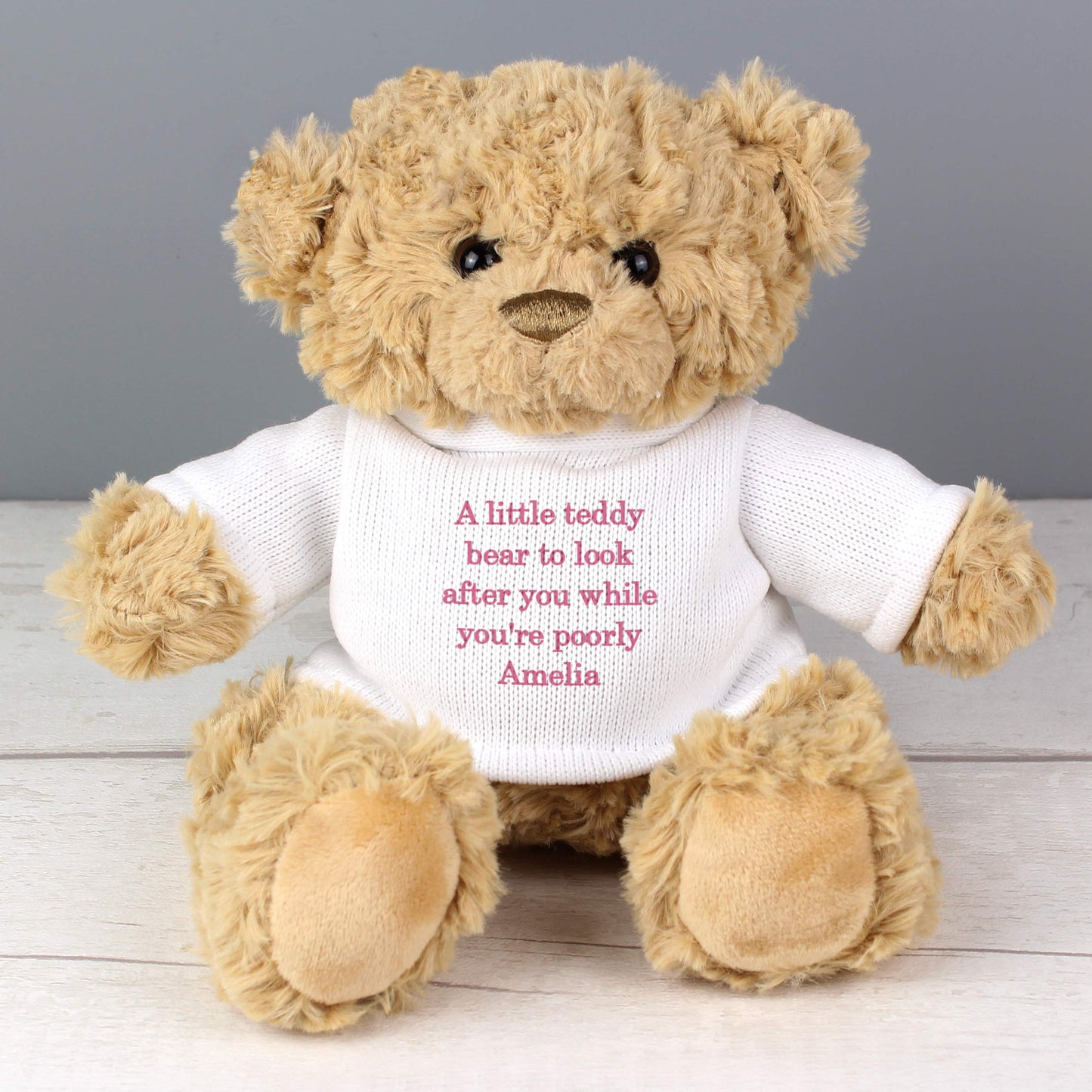 Pink Message Teddy Bear