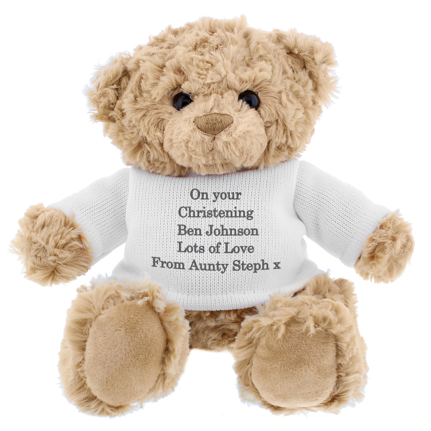 Grey Message Teddy Bear