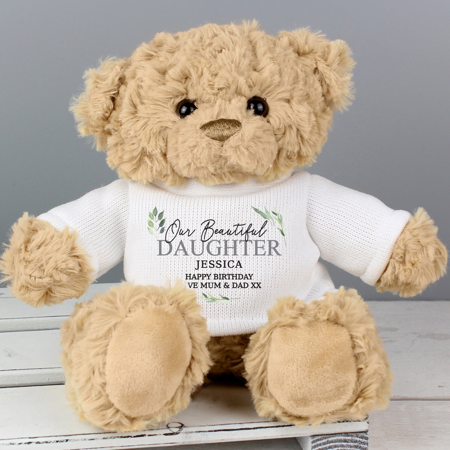 Botanical Floral Teddy Bear