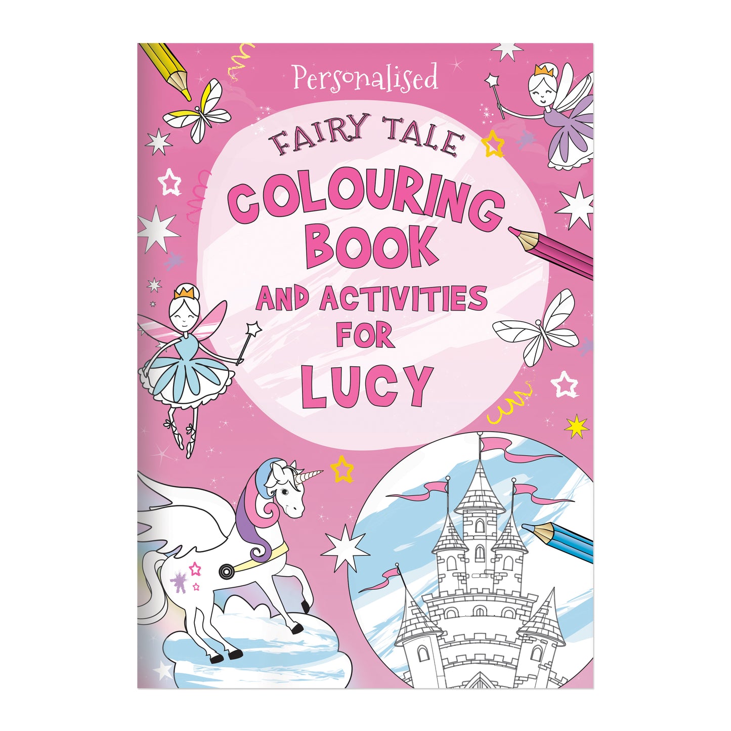 Personalised Princess & Unicorn Colouring Book