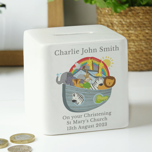 Noah's Ark Ceramic Square Money Box