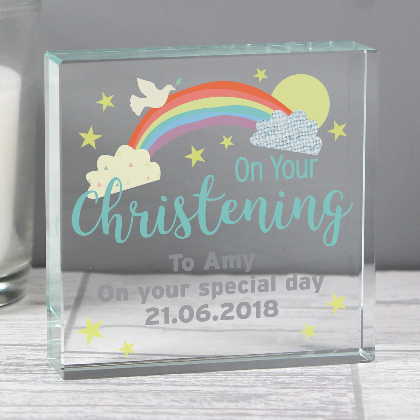 On Your Christening Crystal Token