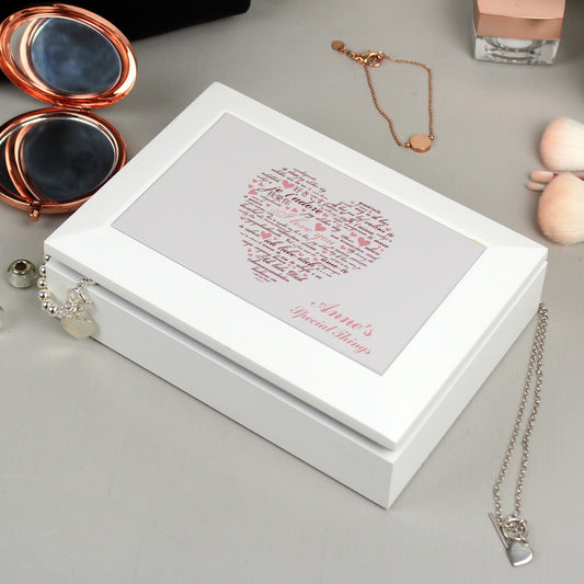 I Love You White Jewellery Box