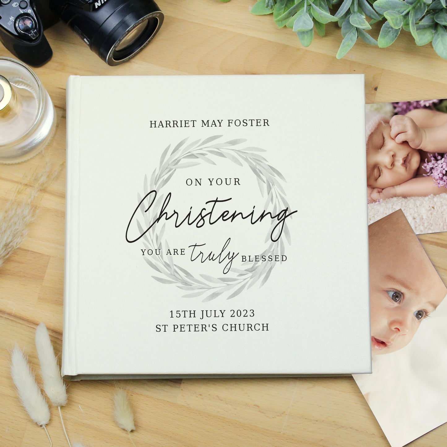 'Truly Blessed' Christening Square Photo Album